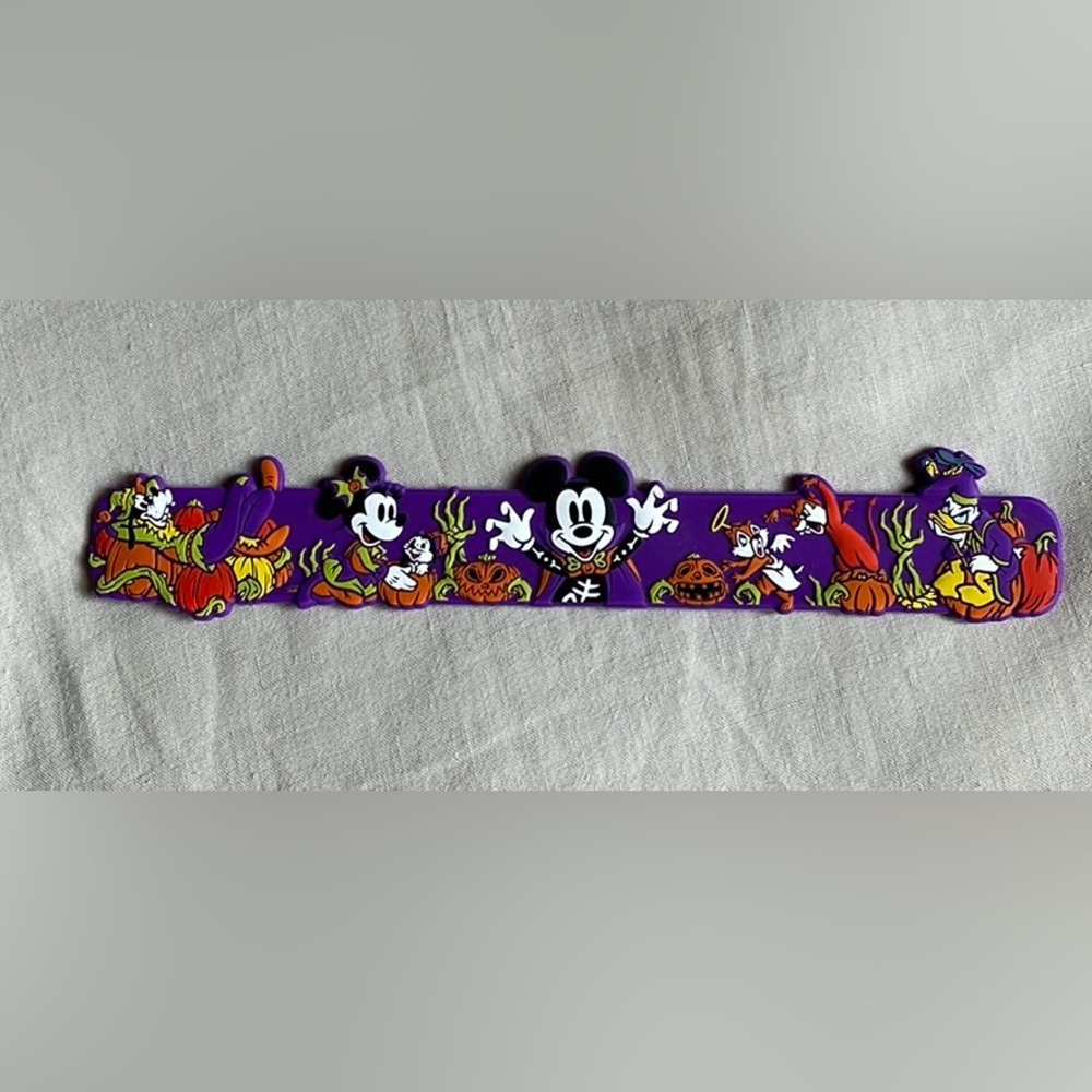 Disney Authentic Halloween 2024 Mickey and Friends Kids Slap Bracelet.